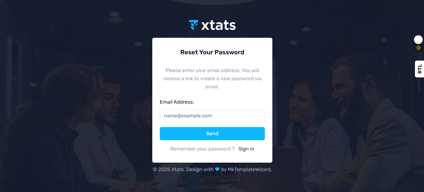 Forgot Password Page